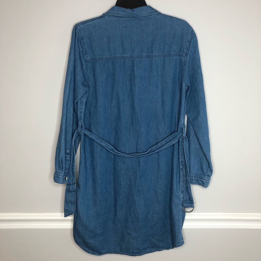 Top shop moto denim jeans long sleeve dress 8 - Picture 3 of 6
